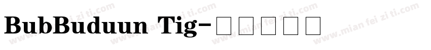 BubBuduun Tig字体转换
